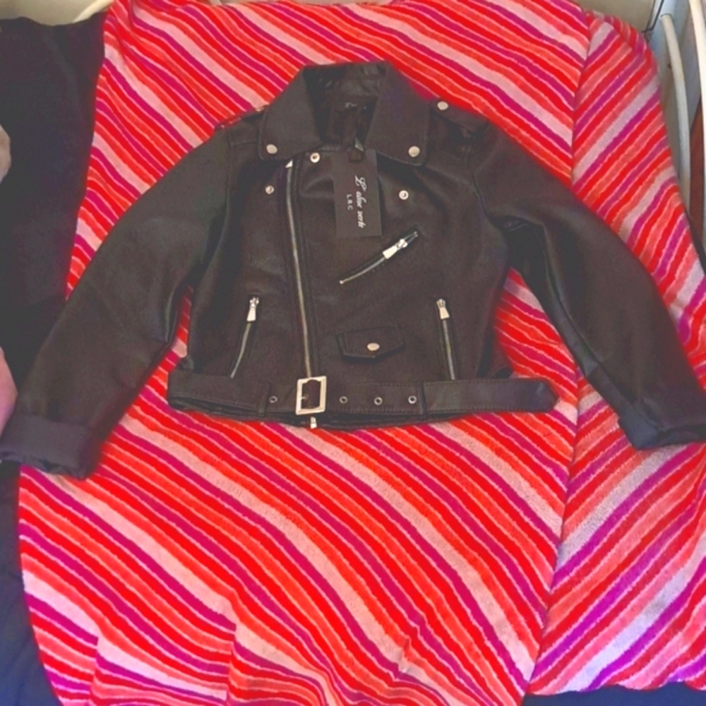 Leather moto jacket